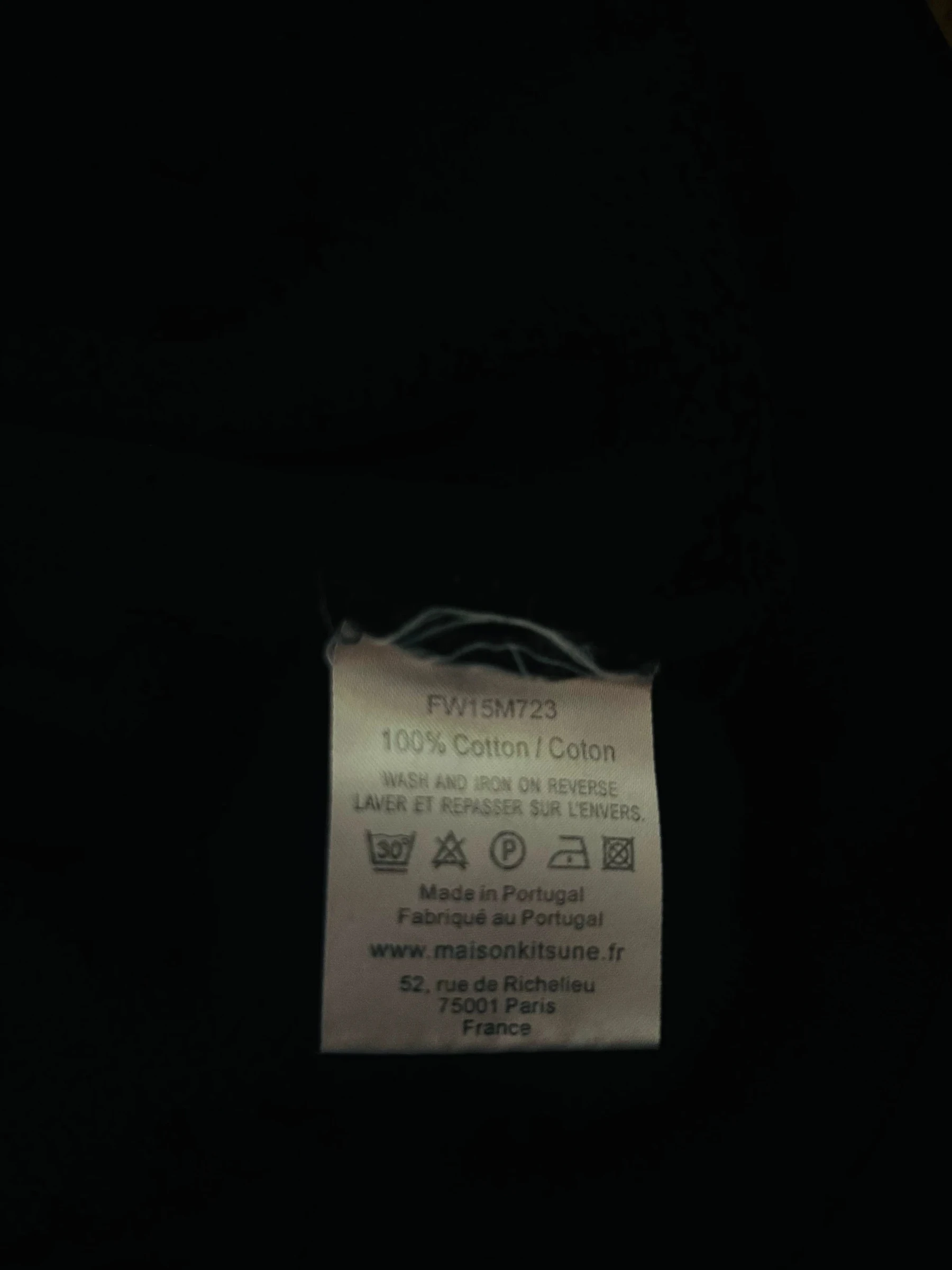 Pull Sweat hoodie Maison Kitsuné Parisien noir coton homme 100% coton XL oversize large – photo 5
